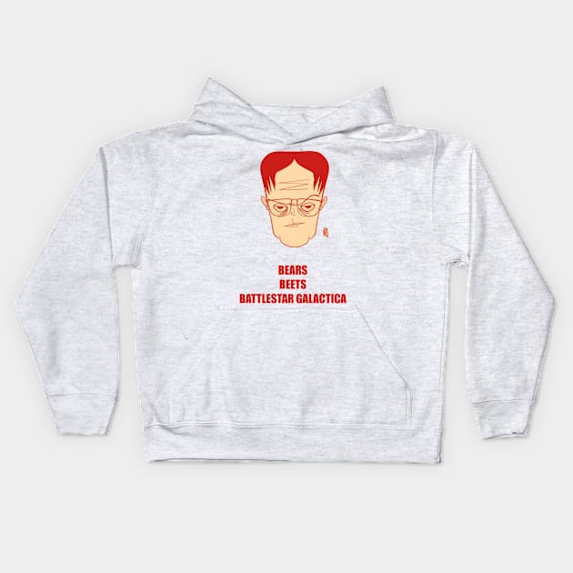 Bears Beets Battlestar Galactica Kids Hoodie by MARÓProduction